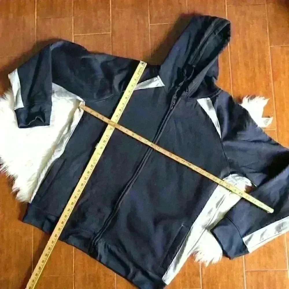 ATHLETEC zip hoodie mens gray blue size XL PTP 23" - Picture 3 of 4